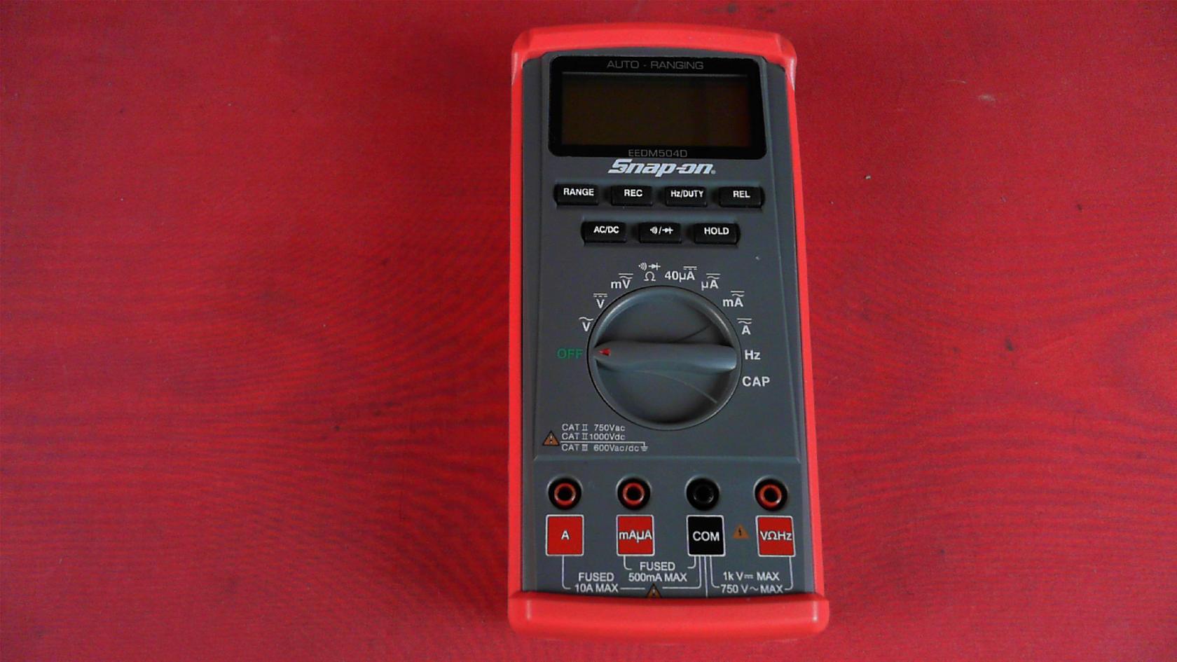 SnapOn Tools EEDM504D Autoranging digital multimeter with case and