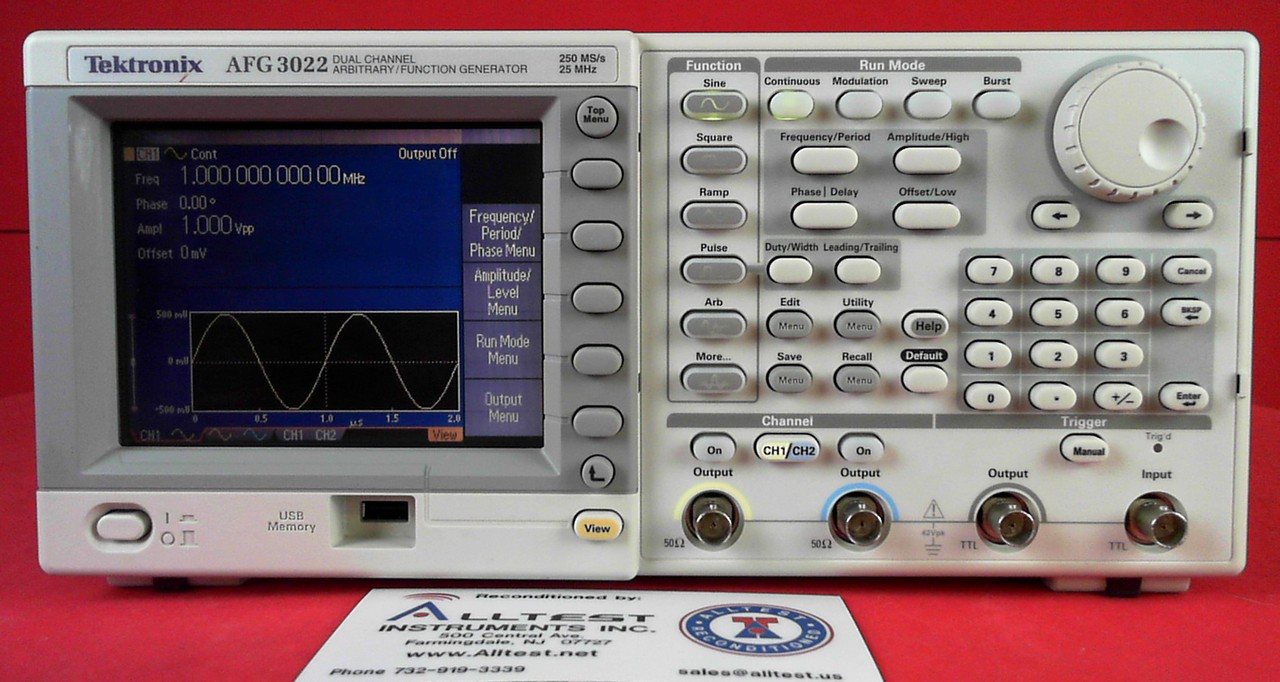 Tektronix Afg3022 Arbitrary Function Generator 25 Mhz