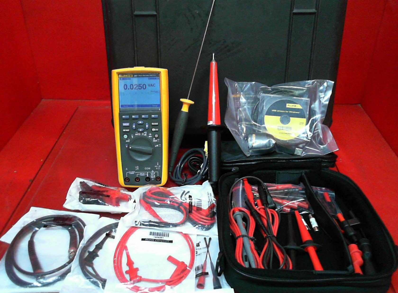 Fluke 287 AN/GSM437 True RMS Multimeter Test Set in Hard Case 27622025